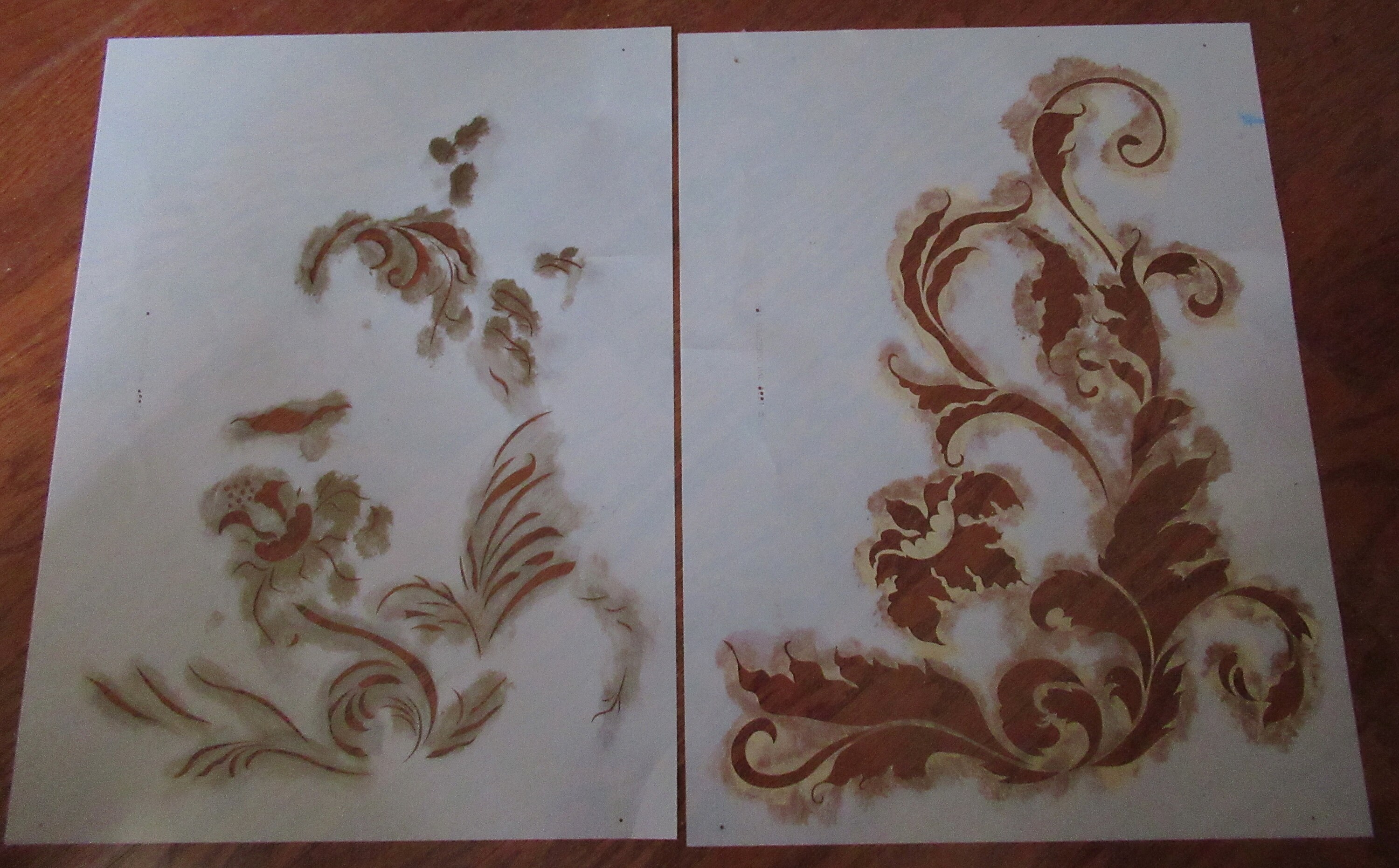 USED Jan Dressler Stencil acanthus Corner 165 From 1996 Elegant Wall or