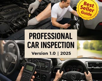 Professioneller Auto-Inspektionsleitfaden • Gebrauchtwagen-Checkliste PDF • Schritt-für-Schritt Auto-Inspektionsinstanz vor dem Kauf • Kostspielige Fehler vermeiden