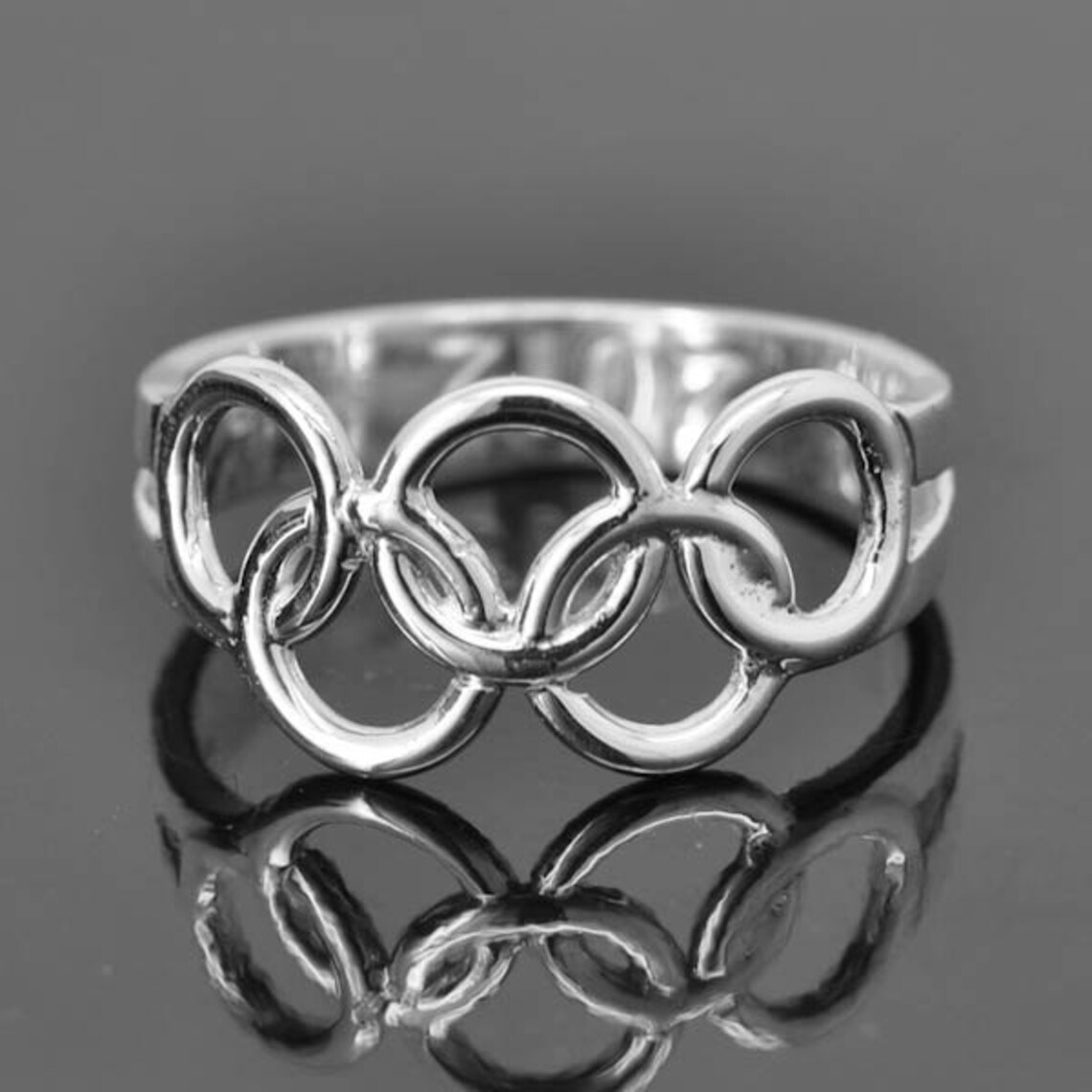 Olympic Ring Olympic Jewelry Sterling Silver Ring Custom Made Etsy