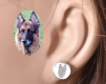 Pet Portrait Earrings Dog Portrait Earrings Cat Portrait Earrings Stud Earrings Dog Lovers Cat Lovers Animal Lovers Gift for Mom