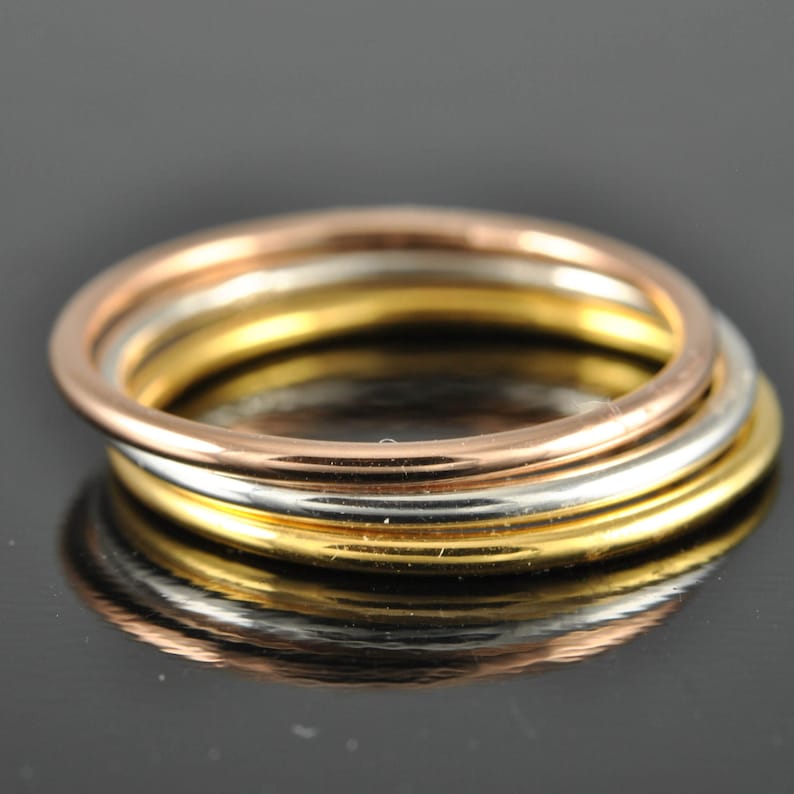 band engagement wedding ring Size up to 6 promise yellow gold ring white gold rose gold stacking