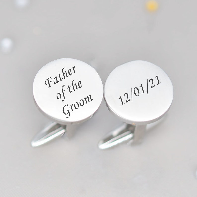 Personalized cufflinks fingerprint handwriting initial Jewelry gift for dad him boyfriend groom groomsmen fathers day anniversary wedding image 5