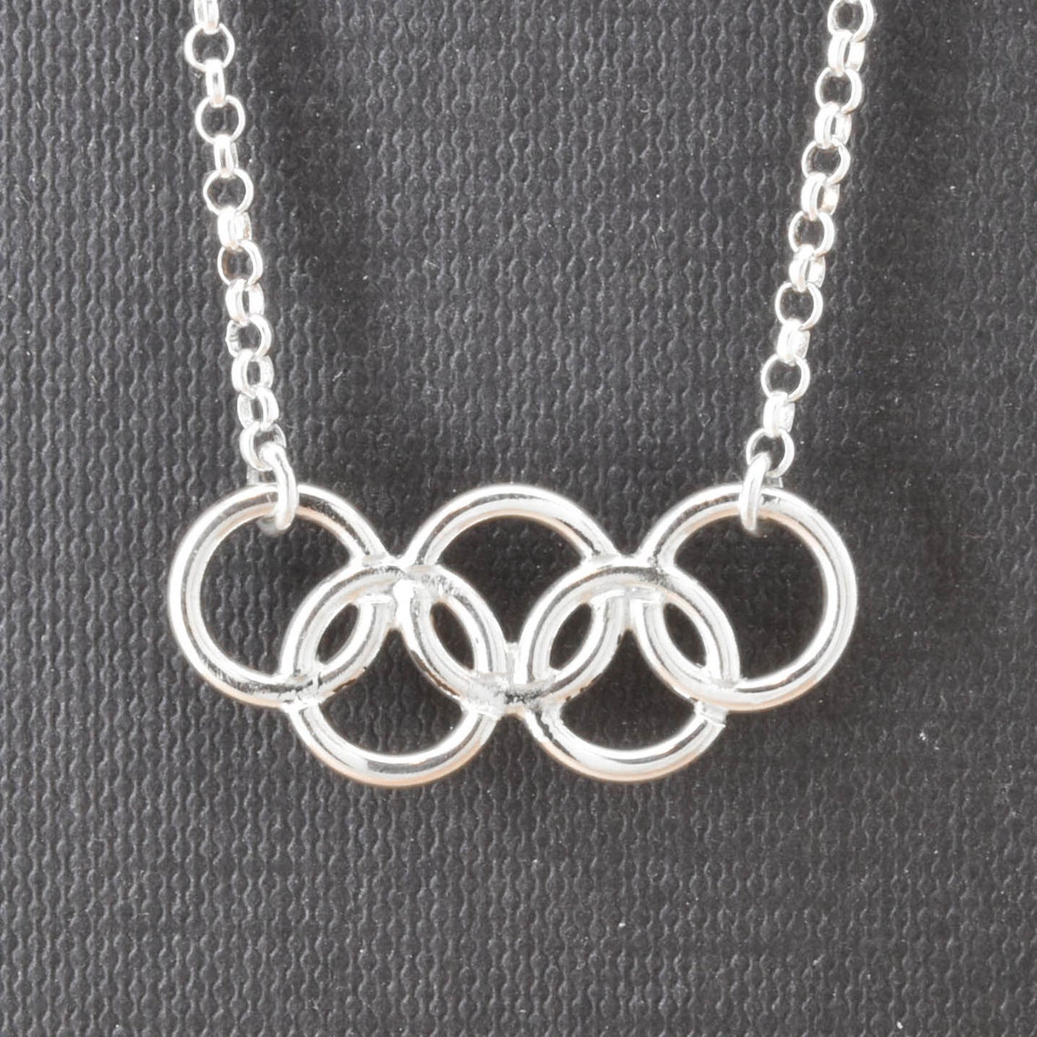 Olympic Necklace Olympic Jewelry Sterling Silver Necklace Etsy