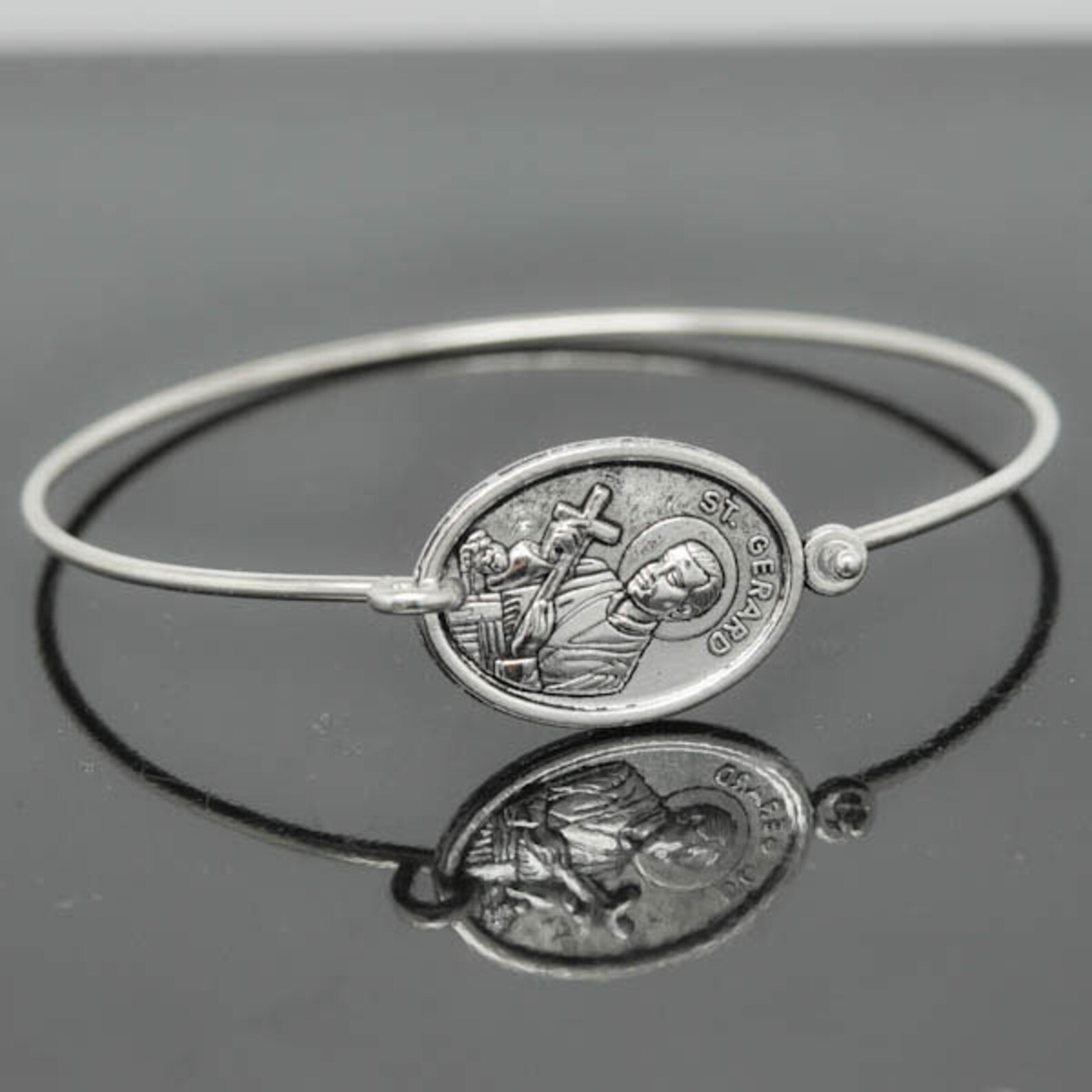 St Gerard Bangle St Gerard Jewelry St Gerard Bracelet Etsy