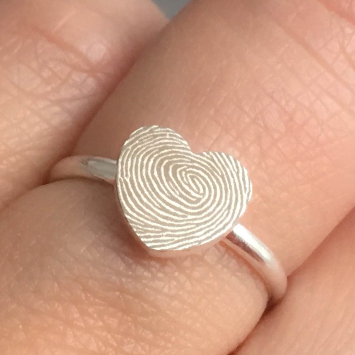 Fingerprint Ring Fingerprint Jewelry Handwriting Ring Etsy