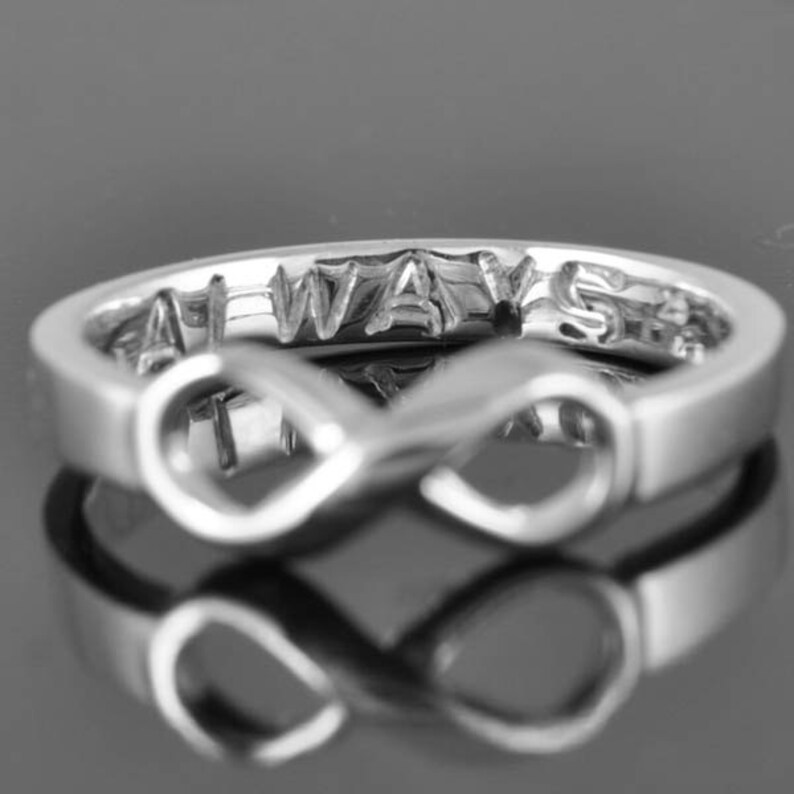 Infinity Ring Maid of Honor Engraving Ring Bridesmaid Gift Engagement Ring Wedding Band Wedding Ring Promise Ring Anniversary Ring