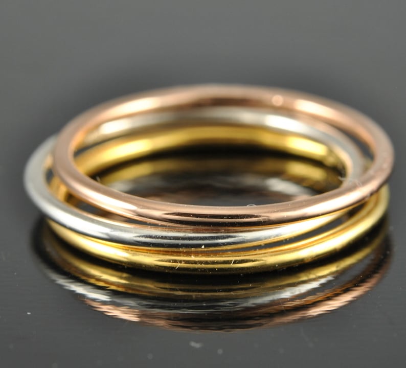 band engagement wedding ring Size up to 6 promise yellow gold ring white gold rose gold stacking