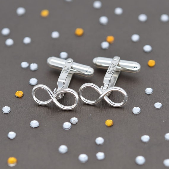 Infinity Cufflinks Engraved Cufflinks Mens Accessories Mens