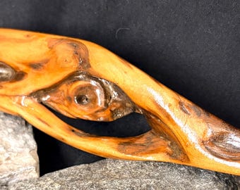 JRMunro Driftwood Sculpture Abstract Wood Art Natural Organic Decor One of a Kind 13"