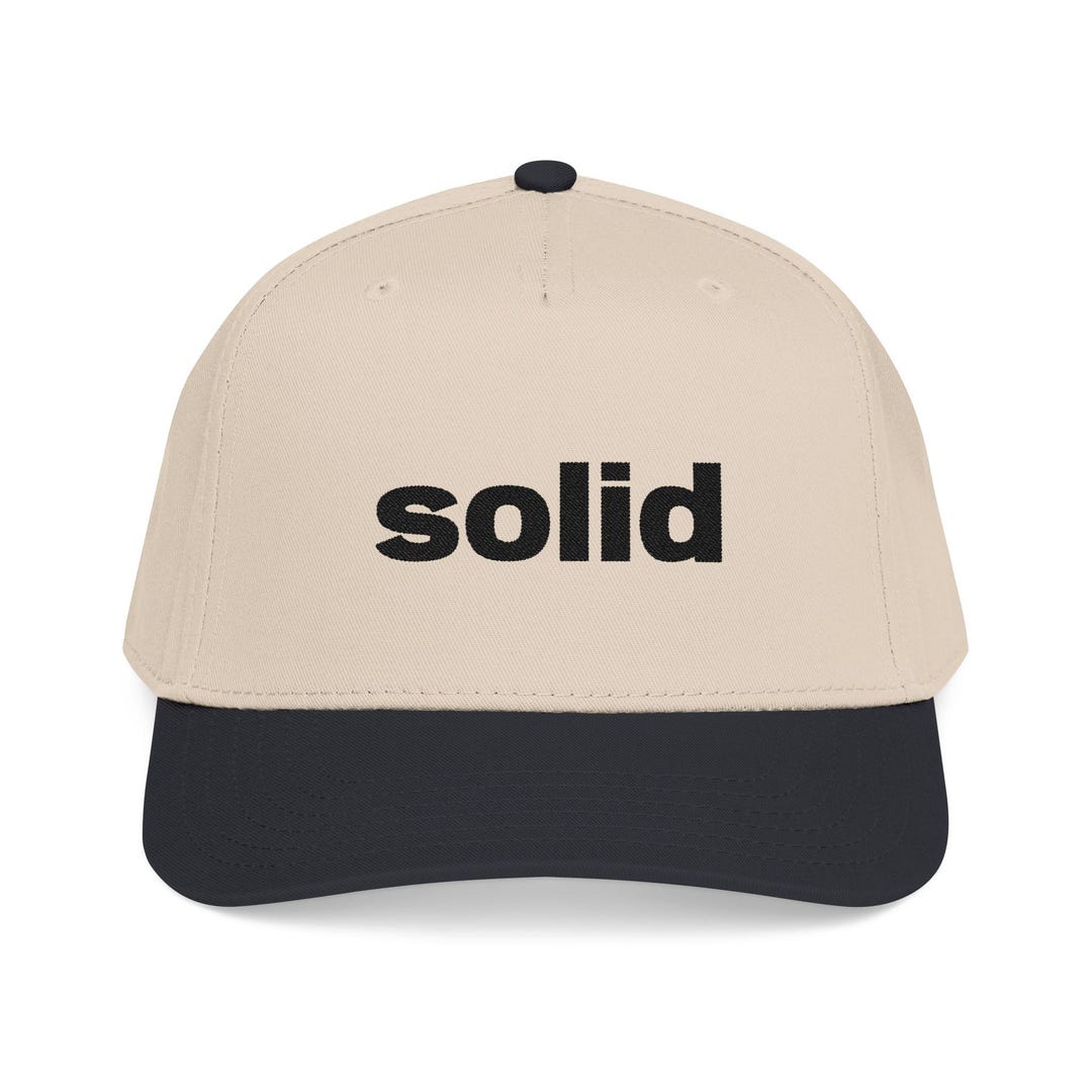 Script Baseball Cap Solid Embroidered Script Baseball Cap | Minimalist Text Snapback - Etsy