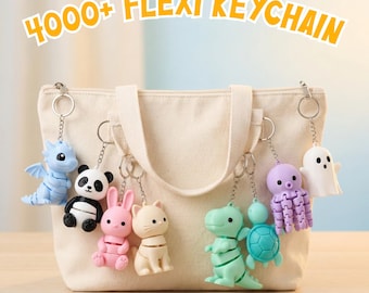 Paquete de más de 4000 modelos 3D de llaveros flexibles en formato STL y 3MF para impresión 3D / Licencia comercial