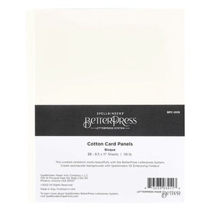 Feuilles de coton BetterPress Bisque Spellbinders 8-1/2 x 11" - Paquet de 25 BPC-009
