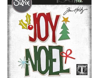 Tim Holtz Sizzix Thinlits Die Set 11PK - Big Tidings #666330