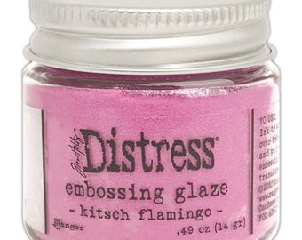 Tim Holtz Distress Embossing Glaze Kitsch Flamingo