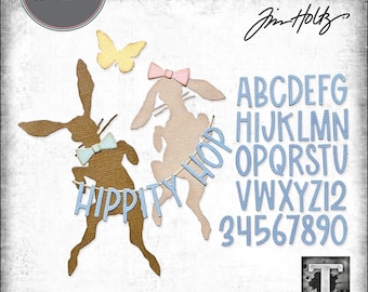Tim Holtz Sizzix Vault Hippity Hop Thinlits Dies 666562