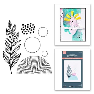 Plaques florissantes BetterPress Spellbinders de la collection Modern Botanicals par Dina Wakley BPR-026