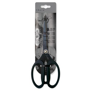 Tim Holtz 9 1/2 Inch Kushgrip Non Stick Craft Scissors, Serrated TONIC SHEARS 819E