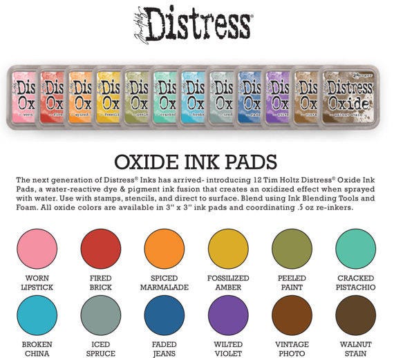 Tim Holtz Distress Oxide Color Chart