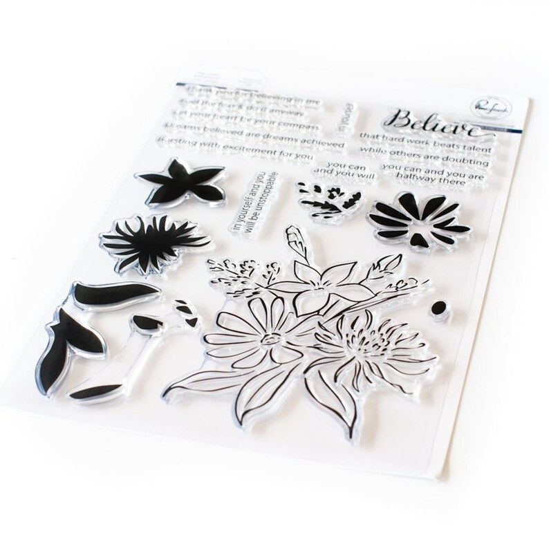 Pinkfresh Studio Believe in Yourself stamp and die set PFCS1320