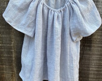 linen peasant blouse