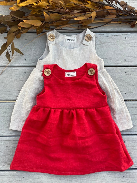pinafore christmas dress Baby Top & Christmas Pinafore Dress Set Red | Baby Girl Outfits & Sets