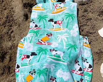 Baby boys beach romper for birthdays,photo prop, beach wear, beaches, boys summer clothing, boys overall, boys rompers