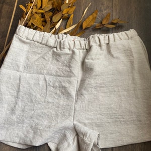 Women’s 100% linen shorts, summer, beach wear spring shorts with pockets, high waist shorts, sleep wear