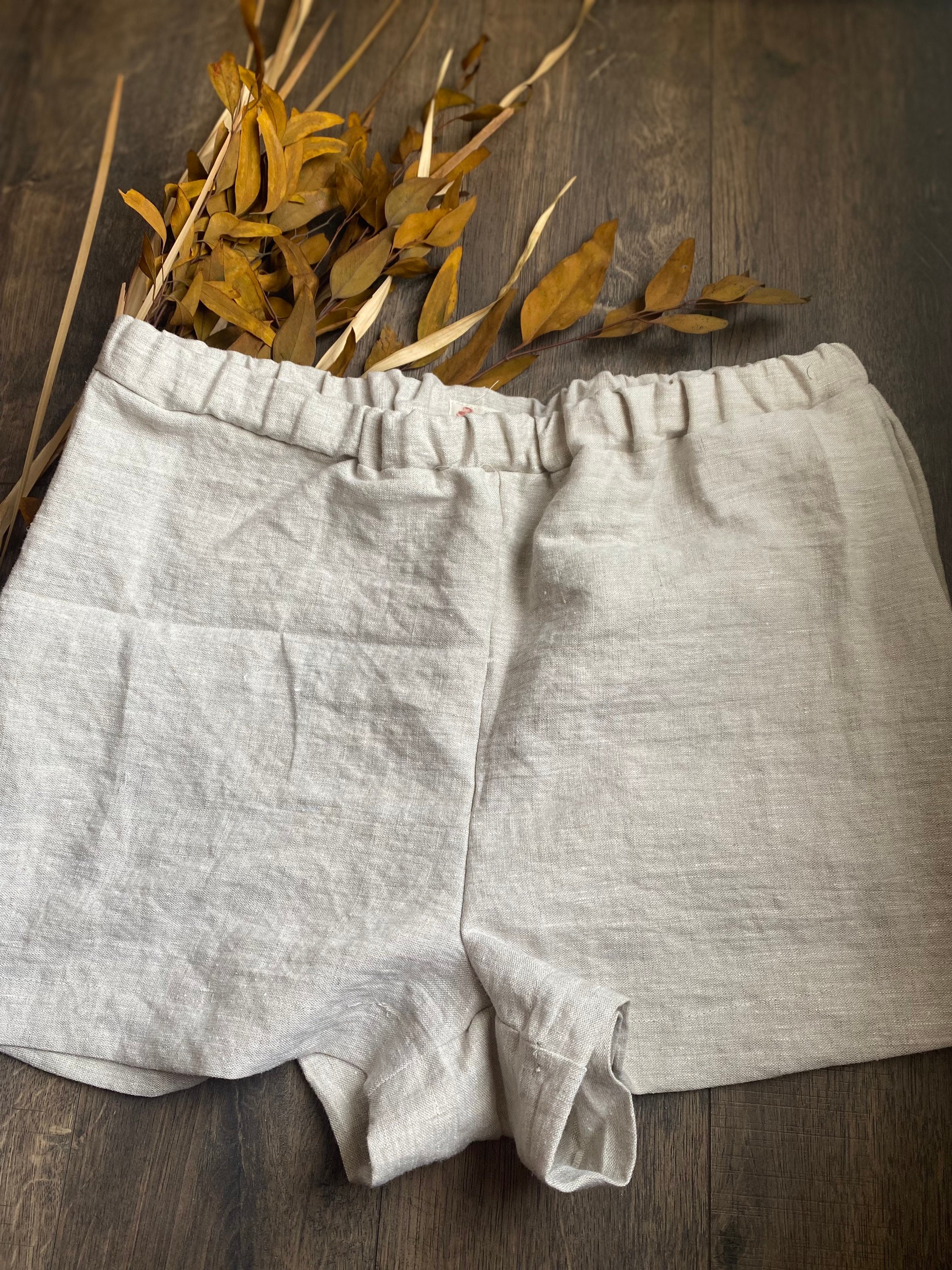 Natural Linen Shorts 