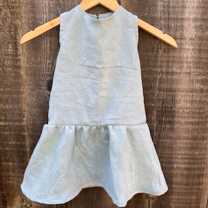 Meadow girls linen dress, flower girl dress, weddings, birthdays, beach dress, toddler dress, baby dress, easter dress for girls