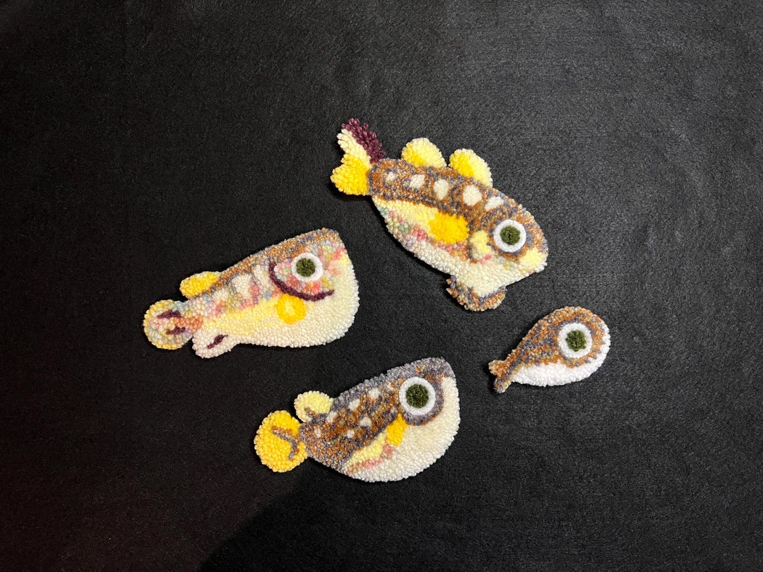 Catfish Rugs Baby Catfish Tufted Rug, Wall Decor, Keychain, Desk Mat, Small Coaster ...