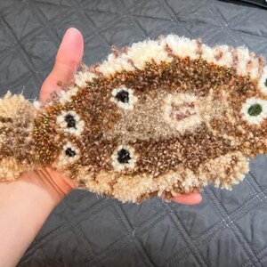 Flounder Tufted Fish Rug – Wall Decor, Coaster, Hand-Mixed Yarn Design 3