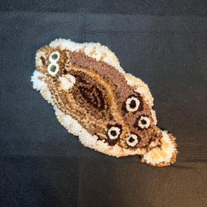 Flounder Tufted Fish Rug – Wall Decor, Coaster, Hand-Mixed Yarn image 5