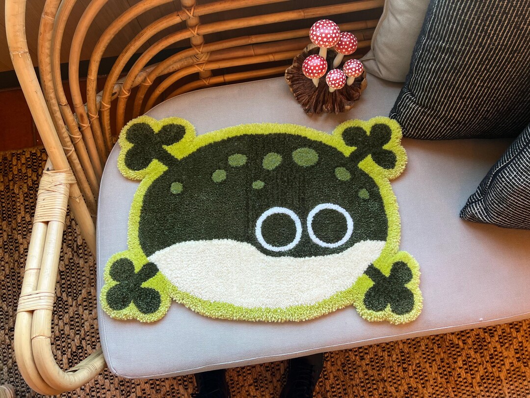 Frog Rug Tufted Frog Tufted Rug, Handmade Whimsical Animal Rug for Floor, Wall, or Desk ...