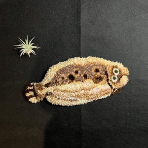 Flounder Tufted Fish Rug – Wall Decor, Coaster, Hand-Mixed Yarn image 4
