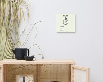 Impresión de arte de pared minimalista "Pausa", póster moderno, decoración de habitación
