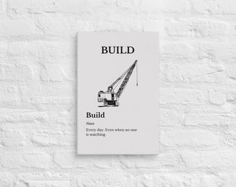 Impresión de arte mural minimalista "Build", póster moderno, decoración de habitaciones