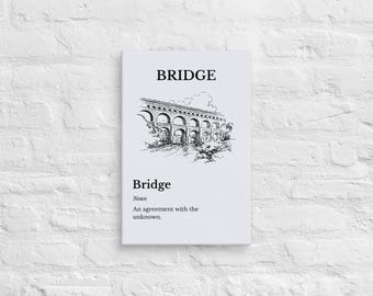 Impresión de arte mural minimalista "Puente", póster moderno, decoración de habitación