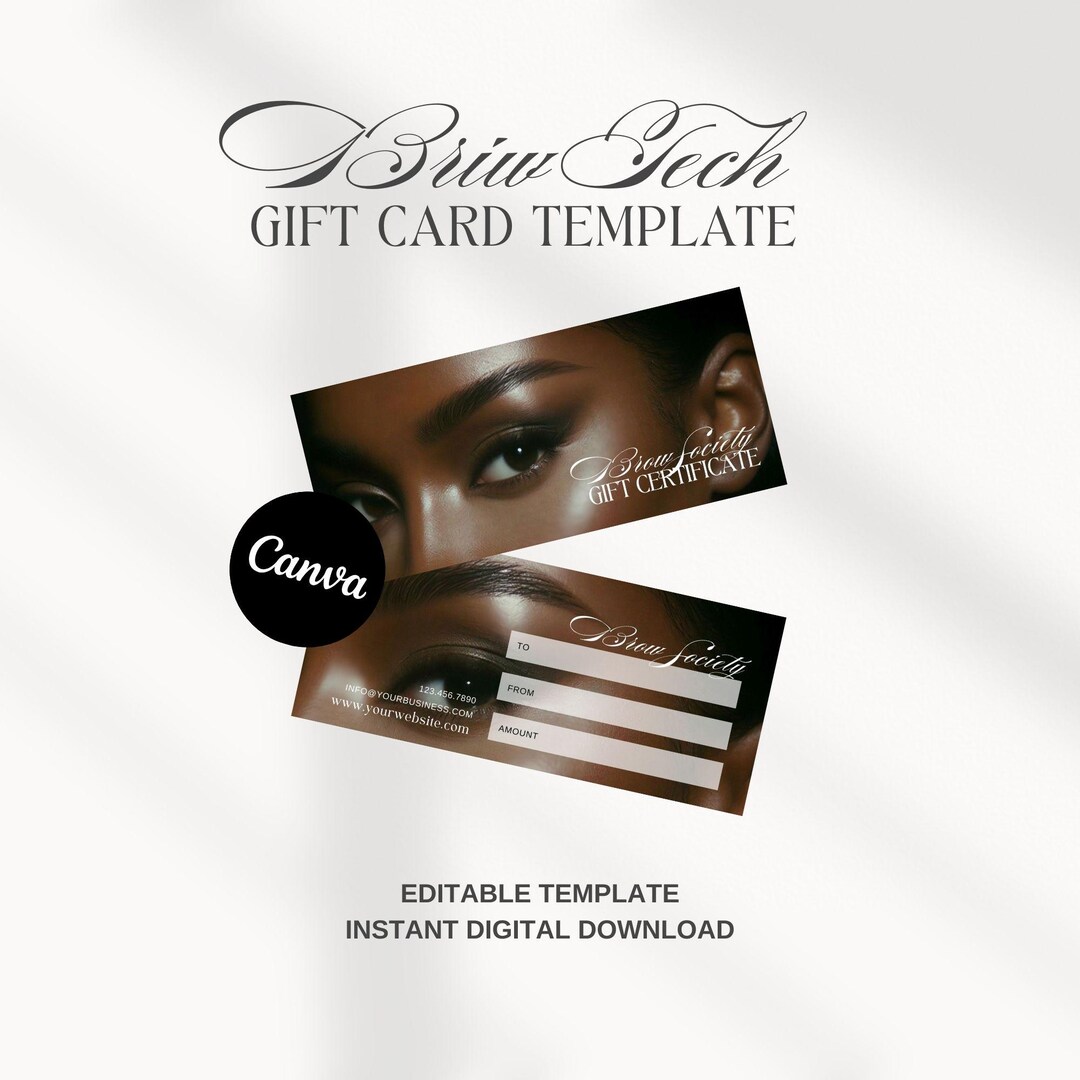 Dark Glam Gift Certificate Template – Editable Beauty Salon Voucher ...