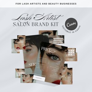 Lash Tech Branding Kit | Editorial Lash Studio & Beauty Salon Templates, Canva Editable