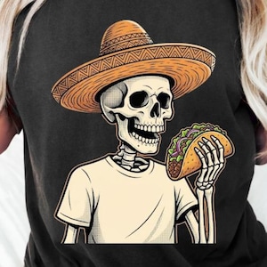 Skeleton Eating Tacos Cinco De Mayo Fiesta Mexican Festival PNG: Cinco De Mayo Clipart png Fiesta (Digital Download)