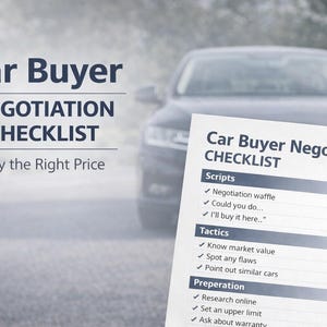 Car Buyer Negotiation Checklist UK | Used Car Price Negotiation Guide | Printable Car Buying PDF | How to Negotiate Car Price | Download