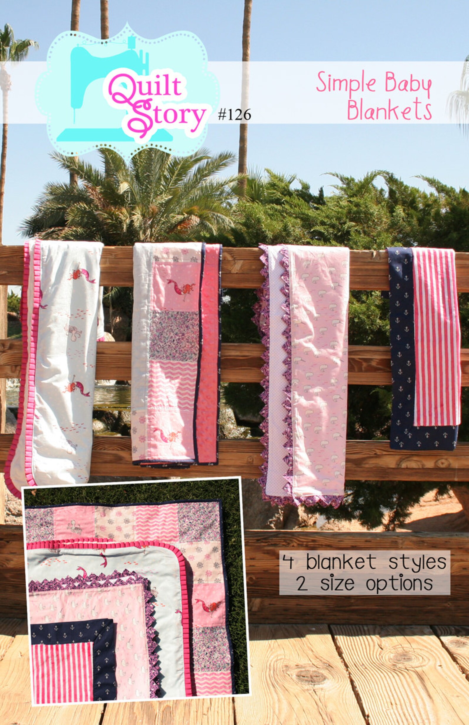 PDF Sewing Pattern simple Baby Blankets Tutorial for Receiving Blankets