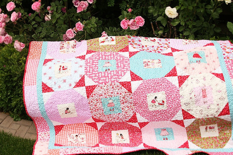 Download Quilt Pattern PDF girl easy simple lap sewing sarah jane | Etsy