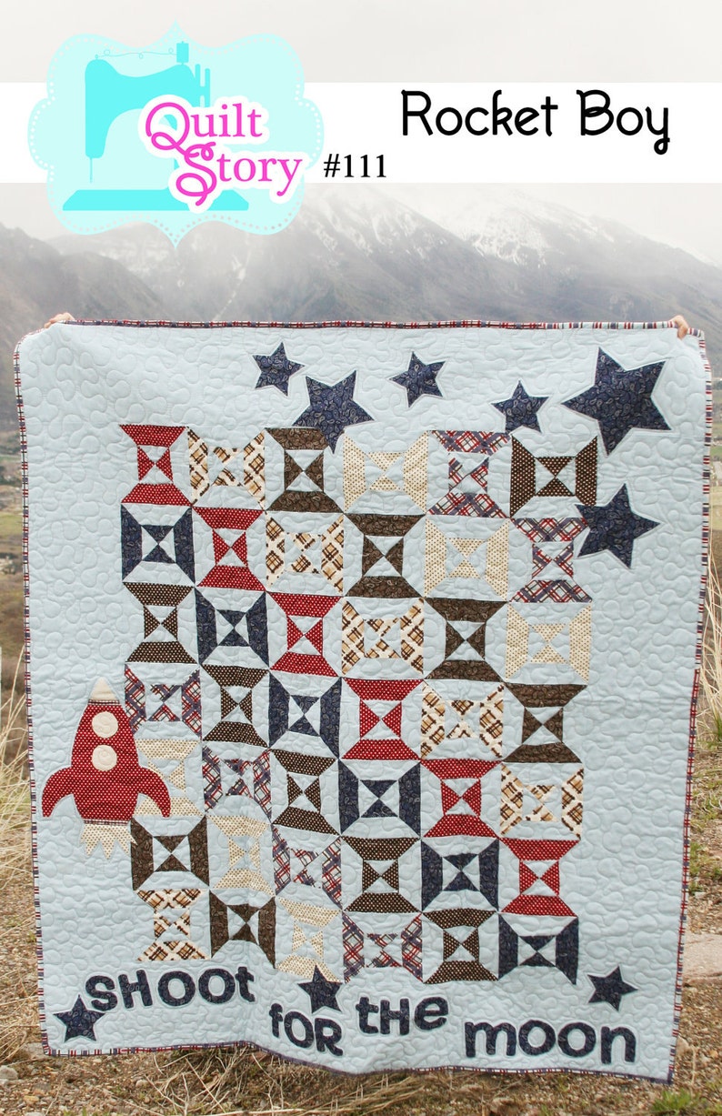 PDF Quilt Pattern Rocket Boy image 1