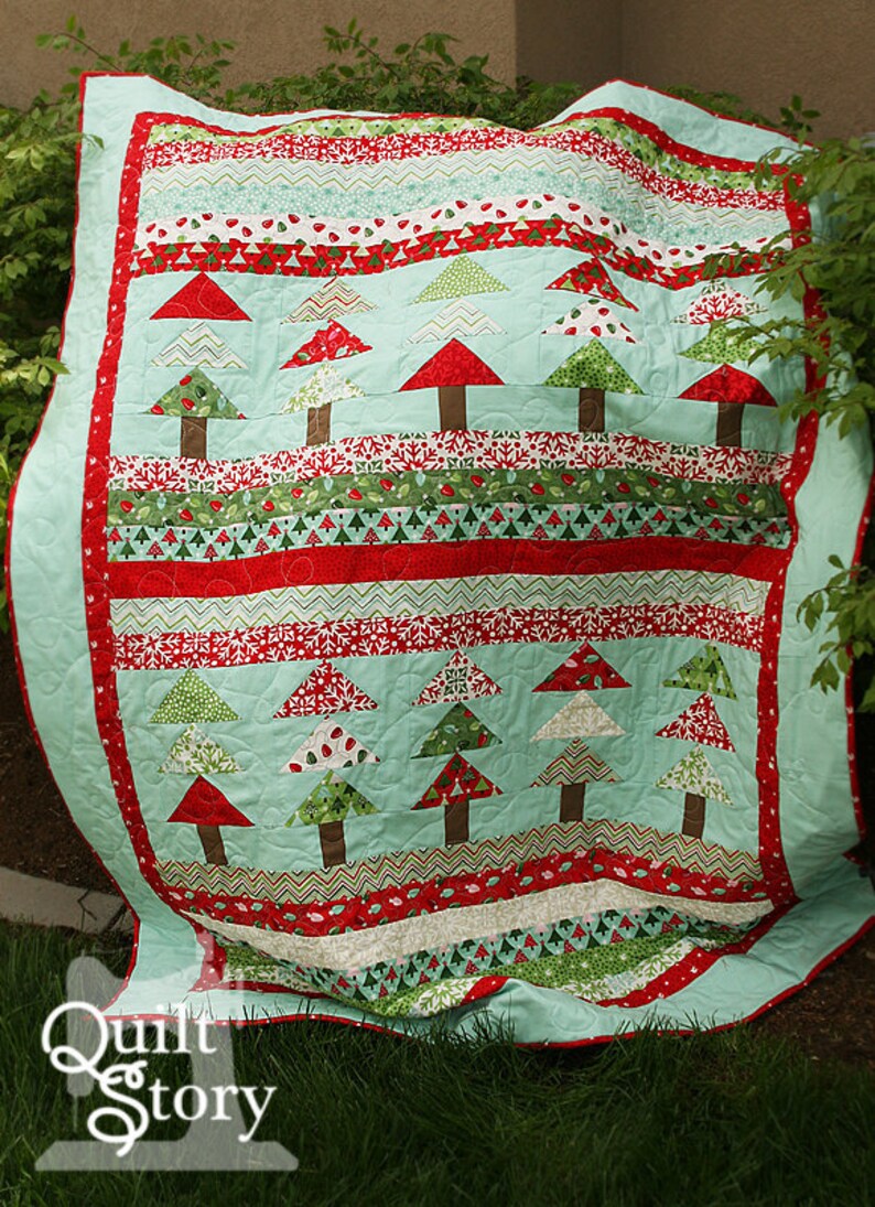 PDF Quilt Pattern / Modern/ Easy / Christmas Forest Etsy