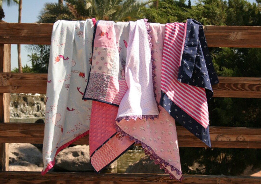 PDF Sewing Pattern simple Baby Blankets Tutorial for Receiving Blankets