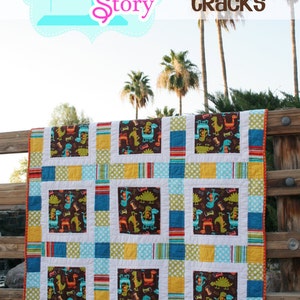 Modern PDF Quilt Pattern - Sawyer&#39;s Tracks an Easy and Modern Patchwork Quilt Pattern