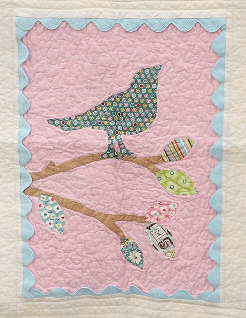 Quilt Pattern PDF Bird Easy Applique Modern Simple Baby Patterns Mod