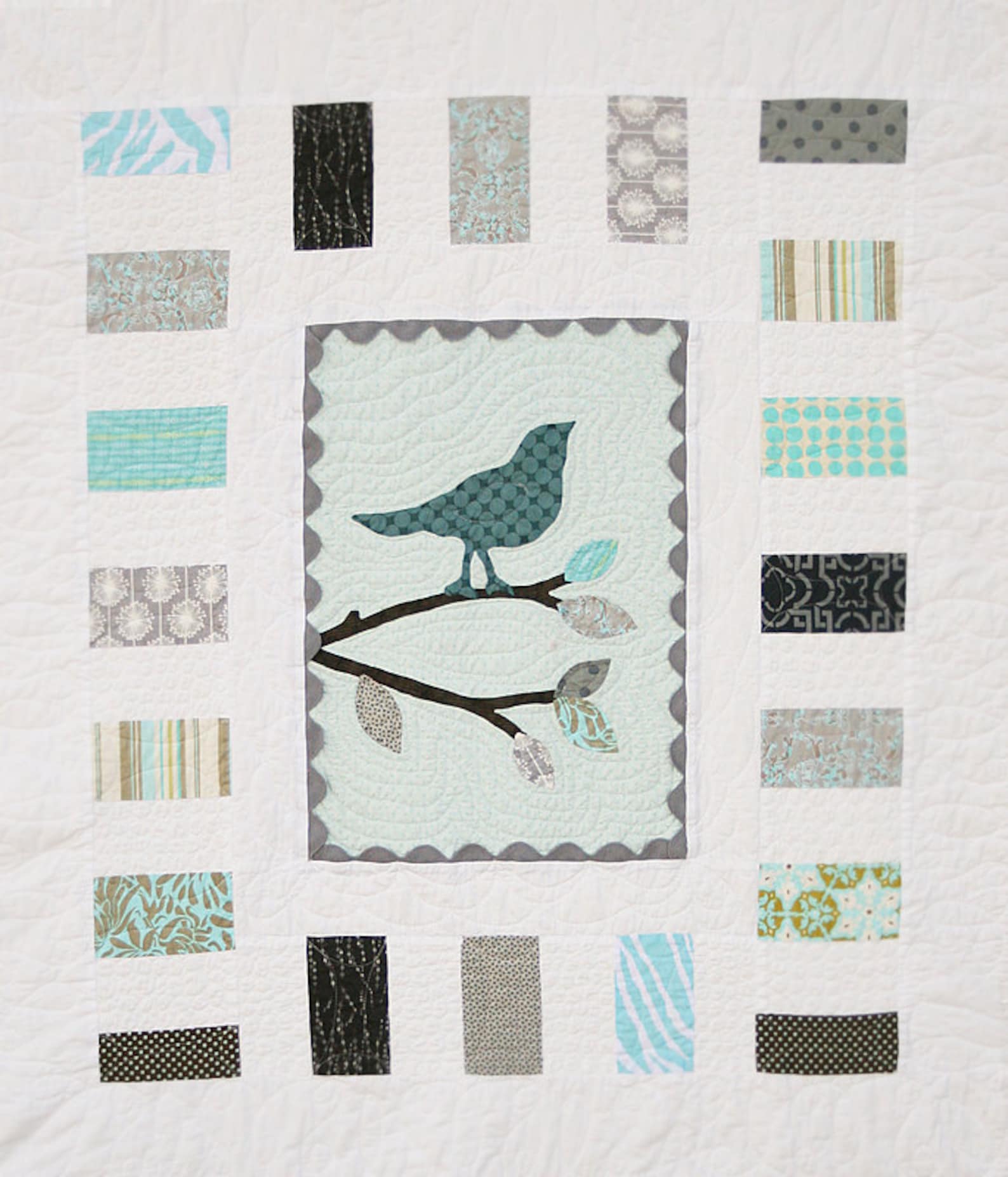 Quilt Pattern PDF Bird Easy Applique Modern Simple Baby Patterns Mod
