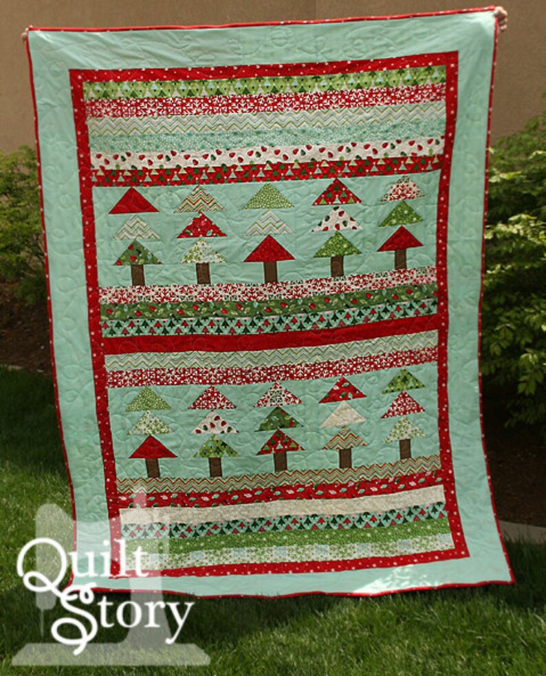 PDF Quilt Pattern / Modern/ Easy / Christmas Forest Etsy